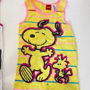 Snoopy Yellow Tank Top
